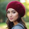 Rabbit Wool Pearl Pattern  Plus Cashmere Korean Hat - Image 4