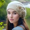 Rabbit Wool Pearl Pattern  Plus Cashmere Korean Hat - Image 7