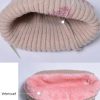 Two-piece  Acrylic Thick and Warm Ear protection Woolen Hat with Velvet Scarf - Image 9