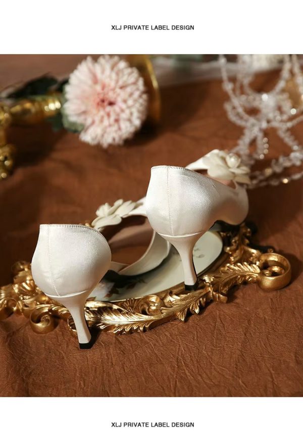 Pointy High Heels Fashion French Temperament Bridesmaid Shoes  Pumps - Image 2