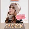 Two-piece  Acrylic Thick and Warm Ear protection Woolen Hat with Velvet Scarf - Image 15