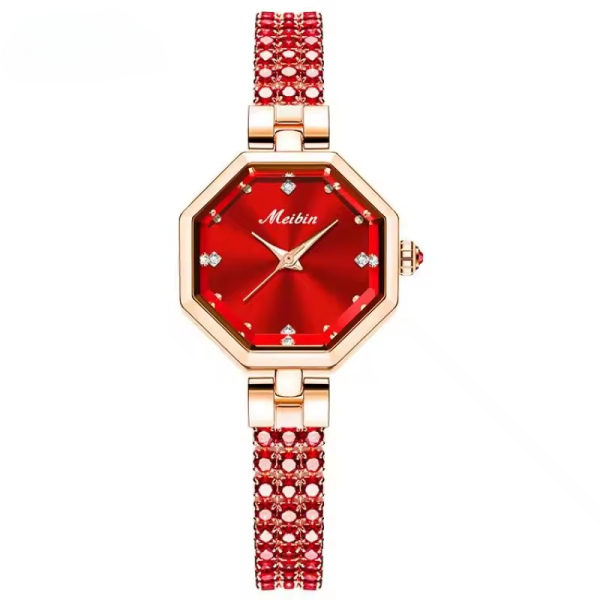 Shiny Crystal Luxury Diamond Hook Buckle Quartz Bracelet Wristwatch - Image 7