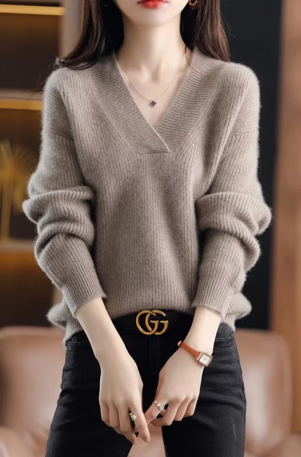 Soft And Warm Pullovers Thick Cashmere Oversize Sweater - Image 14