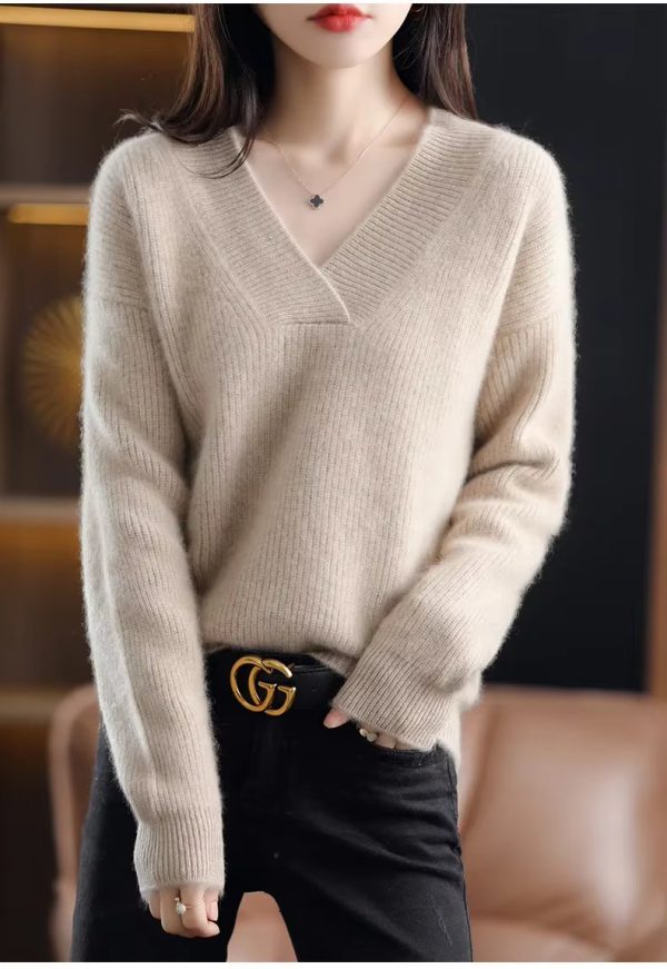 Soft And Warm Pullovers Thick Cashmere Oversize Sweater - Image 13