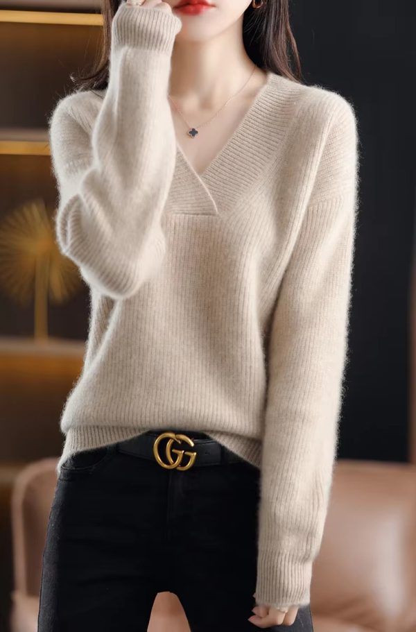 Soft And Warm Pullovers Thick Cashmere Oversize Sweater - Image 11