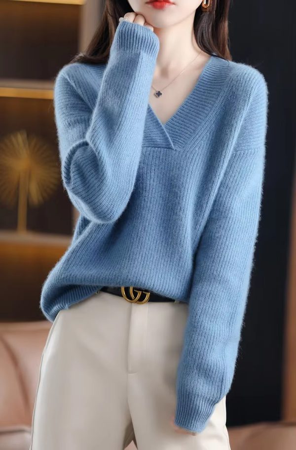 Soft And Warm Pullovers Thick Cashmere Oversize Sweater - Image 2