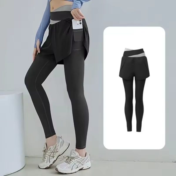 Trendy Anti-Exposure High-Waist Tight With Pockets Yoga Pants