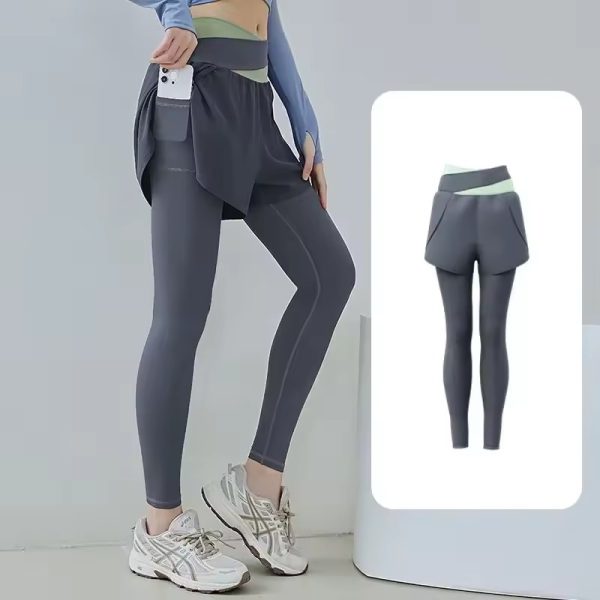 Trendy Anti-Exposure High-Waist Tight With Pockets Yoga Pants - Image 4