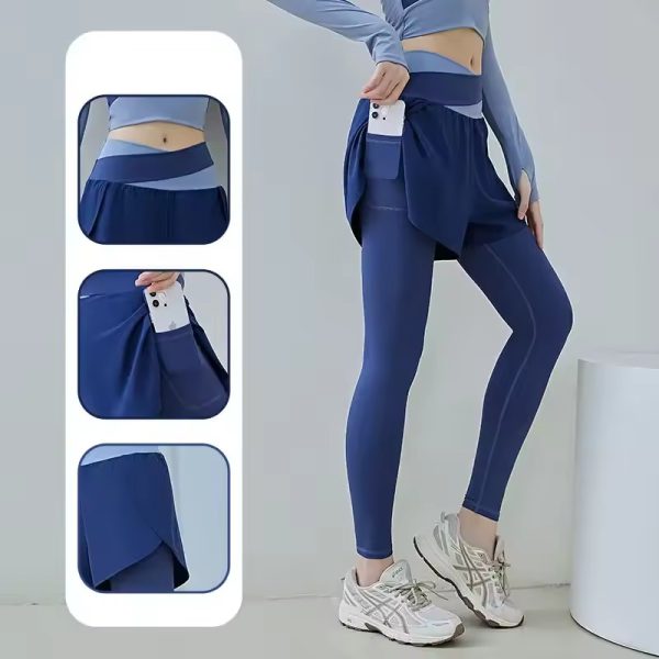 Trendy Anti-Exposure High-Waist Tight With Pockets Yoga Pants - Image 2