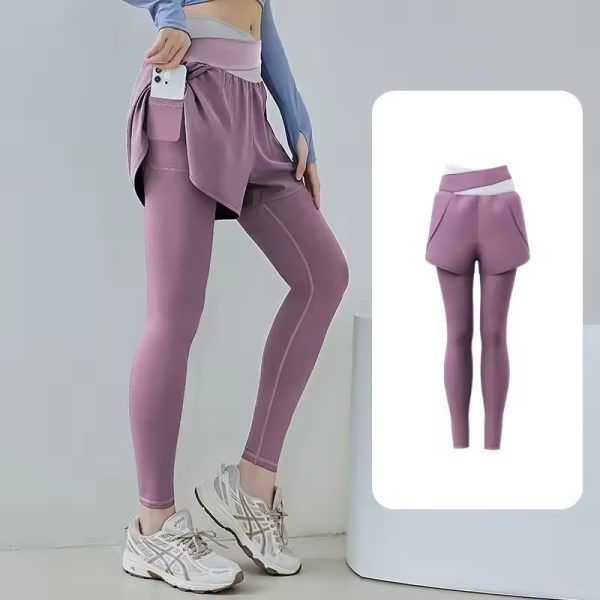 Trendy Anti-Exposure High-Waist Tight With Pockets Yoga Pants - Image 6