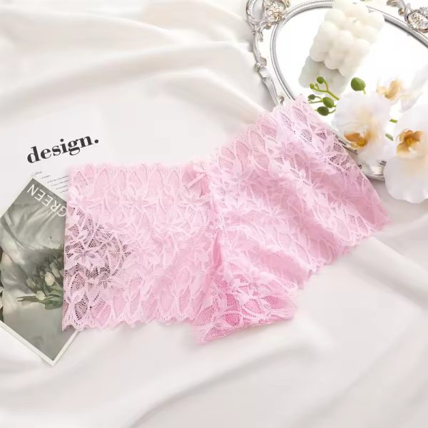 Trendy Floral Nylon Lace Low-Rise Panties - Image 8