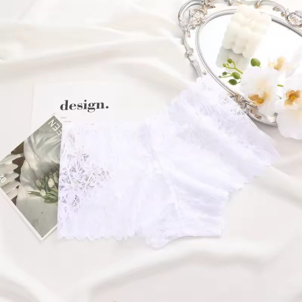 Trendy Floral Nylon Lace Low-Rise Panties - Image 7