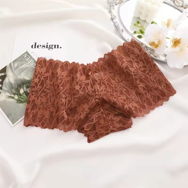 Trendy Floral Nylon Lace Low-Rise Panties - Image 9