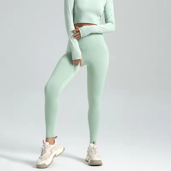 Trendy High Waist Naked Running Yoga Workout Leggings - Image 12