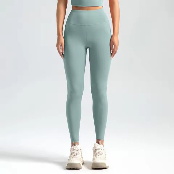 Trendy High Waist Naked Running Yoga Workout Leggings - Image 2