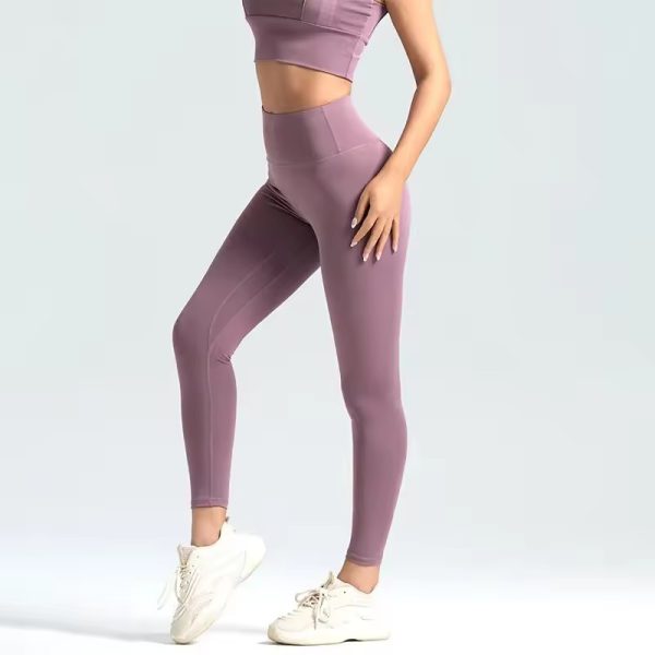 Trendy High Waist Naked Running Yoga Workout Leggings - Image 4