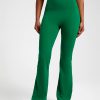Trendy Plain Soft High Waist Full Length Flared Pants