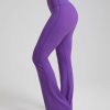 Trendy Plain Soft High Waist Full Length Flared Pants - Image 23
