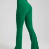 Trendy Plain Soft High Waist Full Length Flared Pants - Image 2