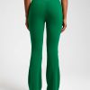 Trendy Plain Soft High Waist Full Length Flared Pants - Image 3