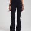 Trendy Plain Soft High Waist Full Length Flared Pants - Image 4
