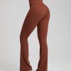 Trendy Plain Soft High Waist Full Length Flared Pants - Image 15