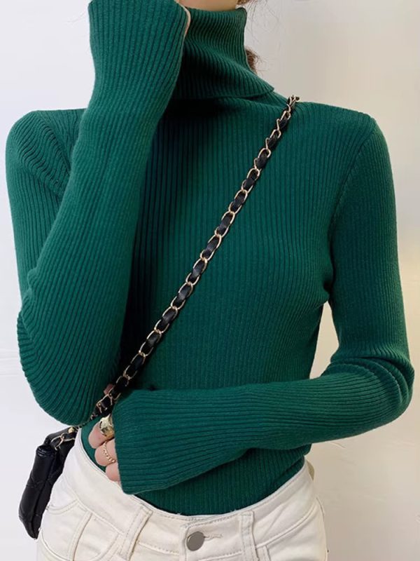 Casual Turtleneck Knitted Soft Pullovers Cashmere Jumpers Basic Soft Sweaters - Image 9