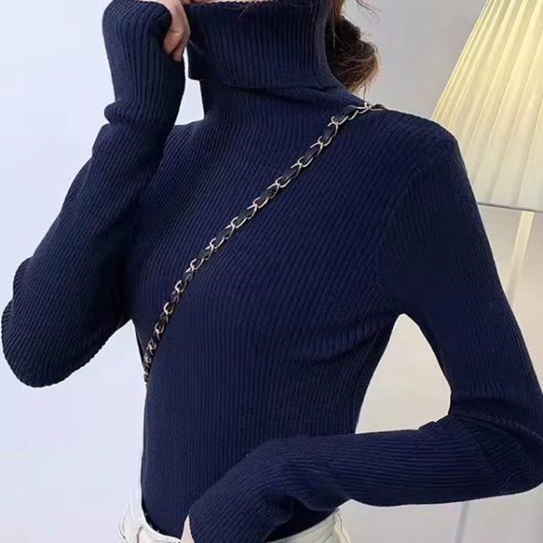 Casual Turtleneck Knitted Soft Pullovers Cashmere Jumpers Basic Soft Sweaters - Image 24