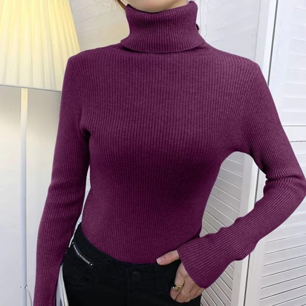 Casual Turtleneck Knitted Soft Pullovers Cashmere Jumpers Basic Soft Sweaters - Image 4