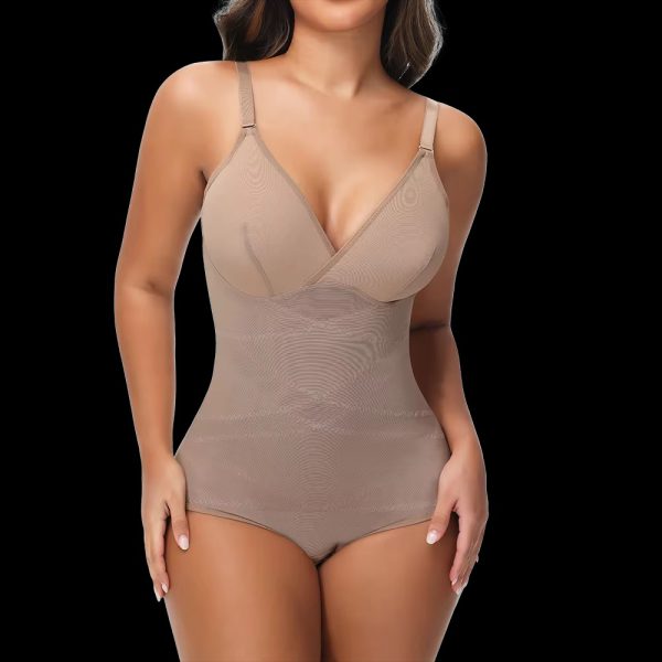 V Neck Tummy Cross Shaping Open Crotch Shapewear Slimming Underwear - Image 4