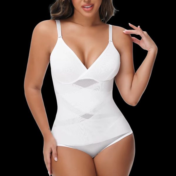 V Neck Tummy Cross Shaping Open Crotch Shapewear Slimming Underwear