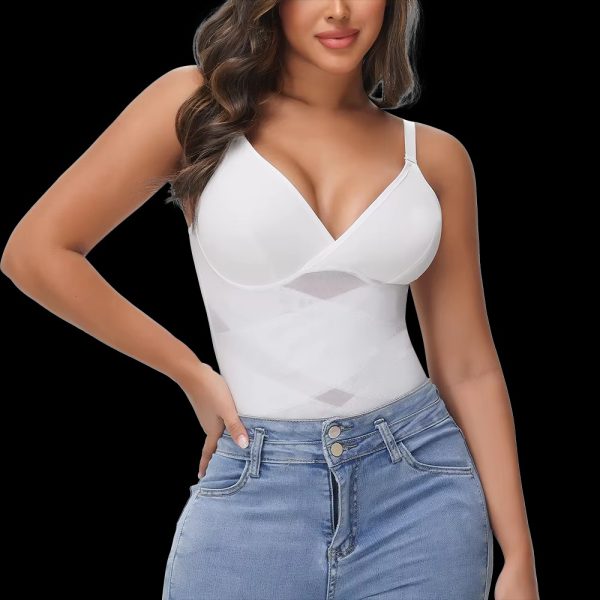 V Neck Tummy Cross Shaping Open Crotch Shapewear Slimming Underwear - Image 2