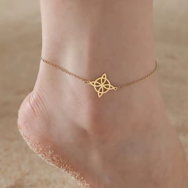 Classic Stainless Steel Geometric Birthday Graduation Beach Anklet