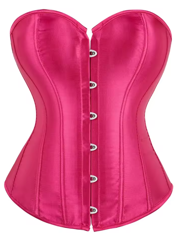 Classic Clubwear Bustier Gothic Satin Party Corset - Image 16