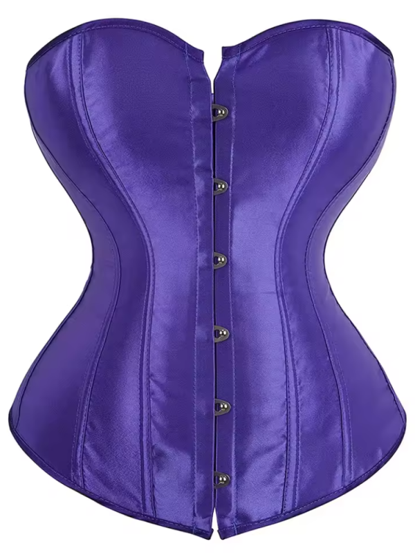 Classic Clubwear Bustier Gothic Satin Party Corset - Image 10