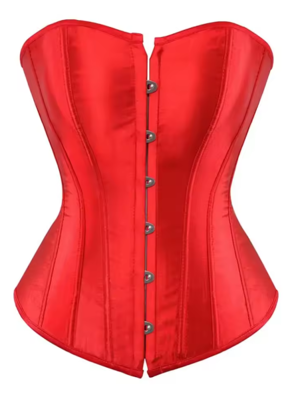 Classic Clubwear Bustier Gothic Satin Party Corset - Image 8