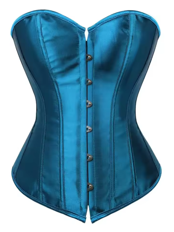 Classic Clubwear Bustier Gothic Satin Party Corset - Image 7