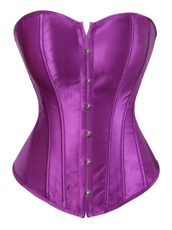 Classic Clubwear Bustier Gothic Satin Party Corset - Image 3