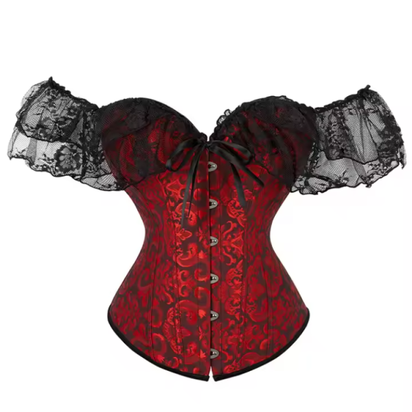 Flounce Waist Shaping Bustiers Vintage Corset - Image 4