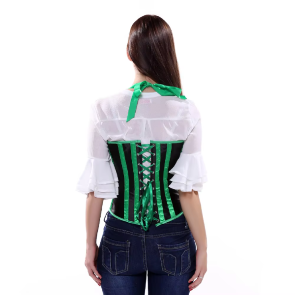 Striped Underbust Gothic Waist Shaper Corset - Image 3