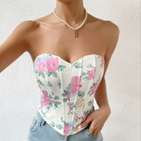 Casual Bustier Corsets Body Shaper Strapless Tank Top