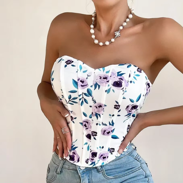 Casual Bustier Corsets Body Shaper Strapless Tank Top - Image 14