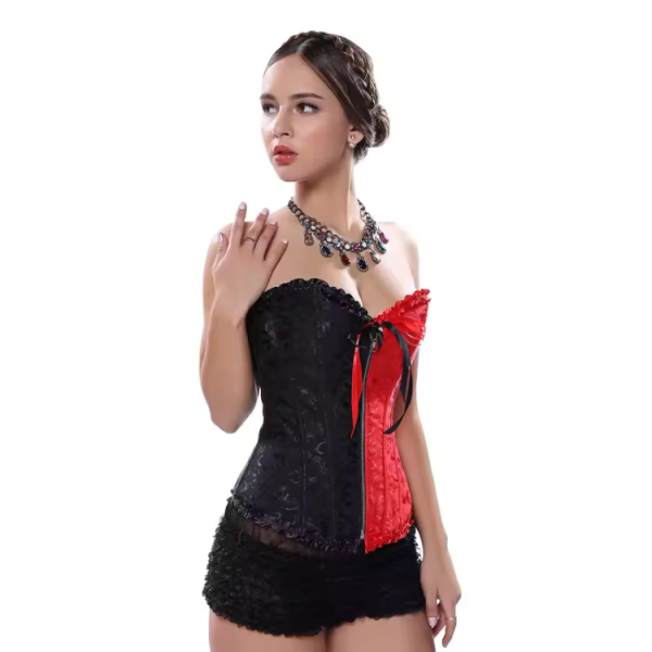 Floral Vintage Gothic Corset top with Zipper