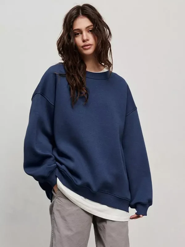 Casual Oversized Crewneck Sweatshirt  Top - Image 15