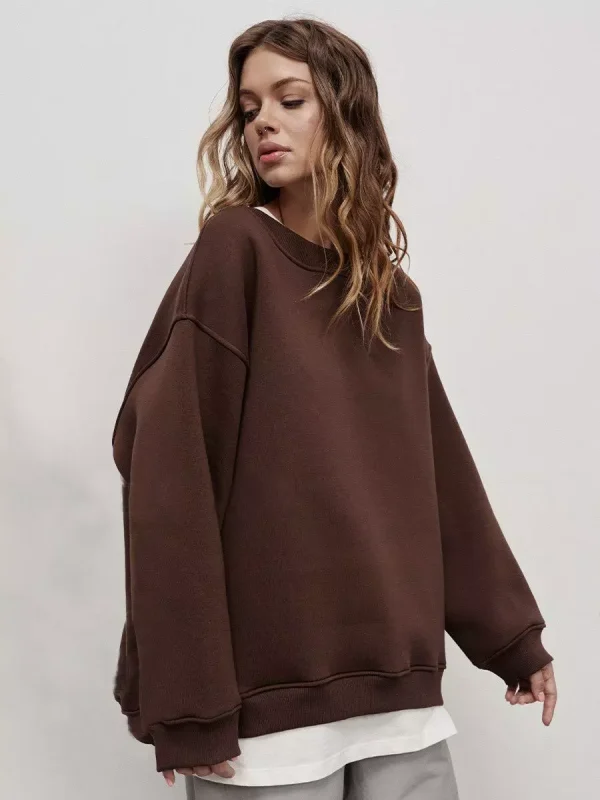 Casual Oversized Crewneck Sweatshirt  Top - Image 6