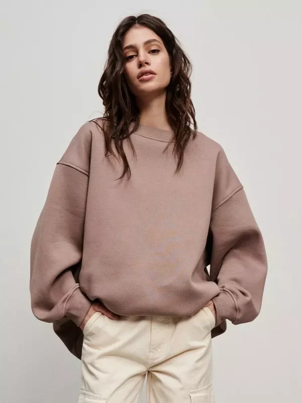 Casual Oversized Crewneck Sweatshirt  Top - Image 3