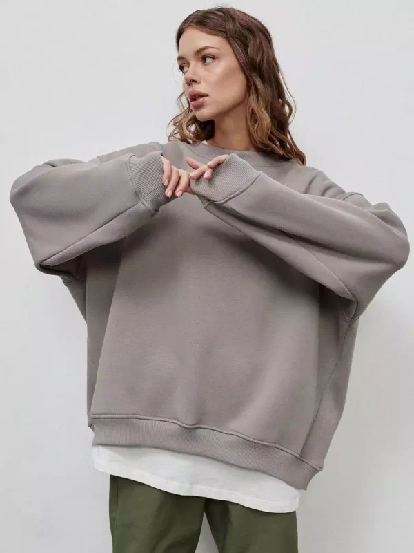 Casual Oversized Crewneck Sweatshirt  Top - Image 9