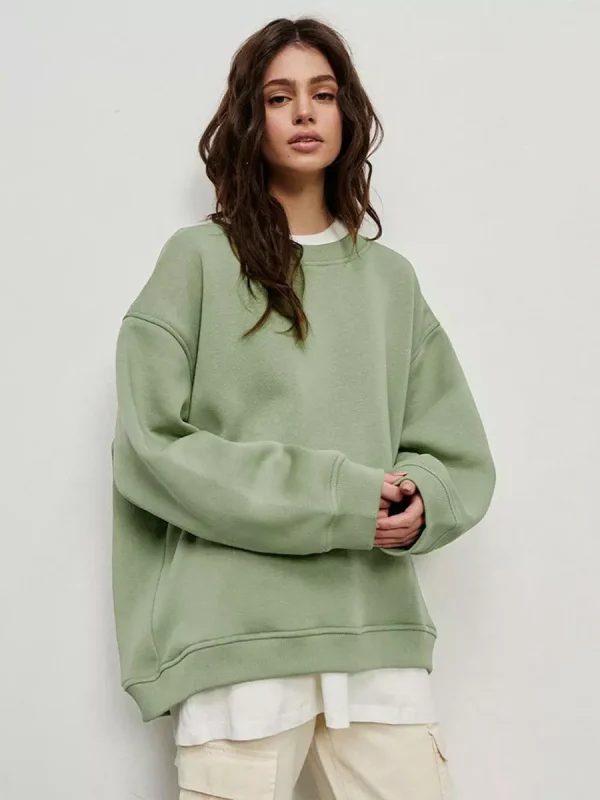 Casual Oversized Crewneck Sweatshirt  Top - Image 8