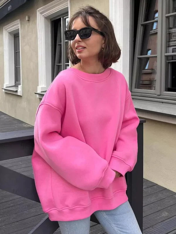 Casual Oversized Crewneck Sweatshirt  Top - Image 7