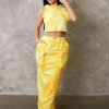 Casual Pullover Cargo Skirts And Sleeveless Hoodies 2 Piece Outfits - Image 2